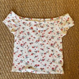 Me to We cropped flower top